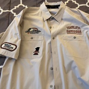 2xl Mens Harley Davidson Button Up Collared Shirt